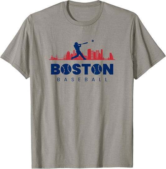 Boston Baseball Vintage Minimalist Retro Baseball Lover T-Shirt - T-Shirt | Sand