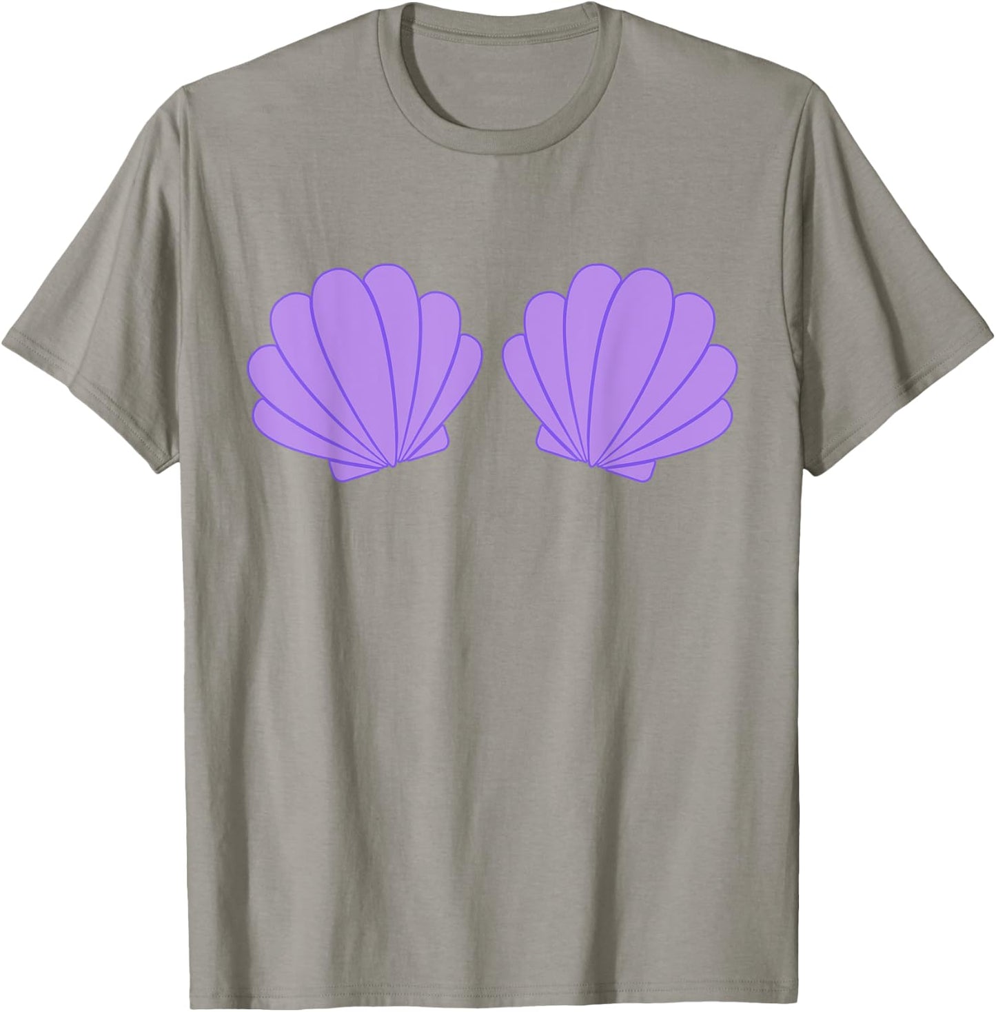 Mermaid Purple Seashell Bra Cartoon Graphic Costume T-Shirt - T-Shirt | Sand