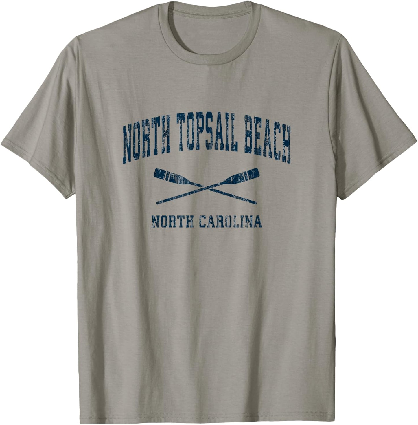 North Topsail Beach North Carolina Vintage Nautical Paddles Men Women Girls Kids T-Shirt - T-Shirt | Sand