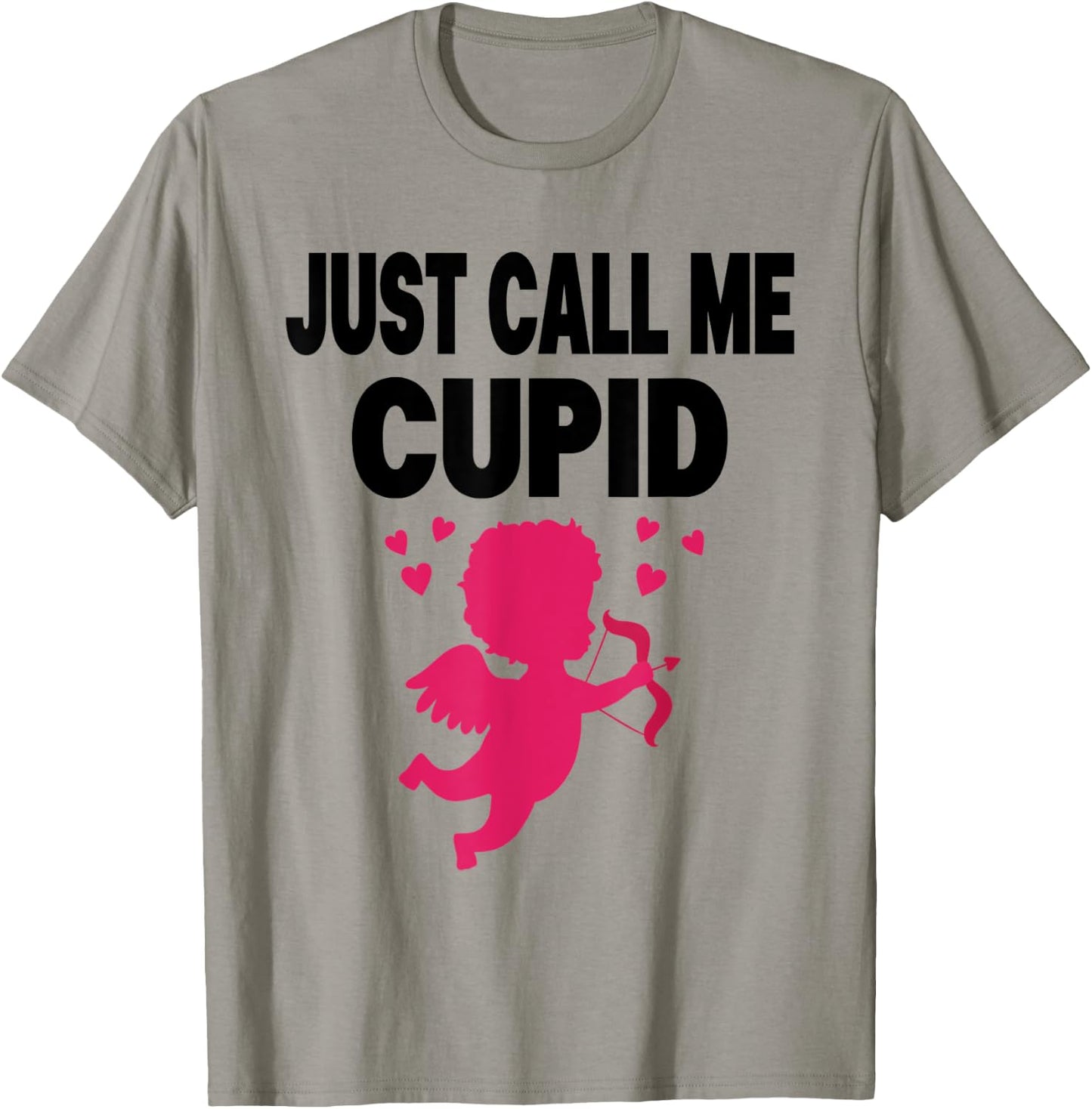 Just Calls Me Cupid Valentine Love Amor Kids Boy Girl , gray T-Shirt - T-Shirt | Sand