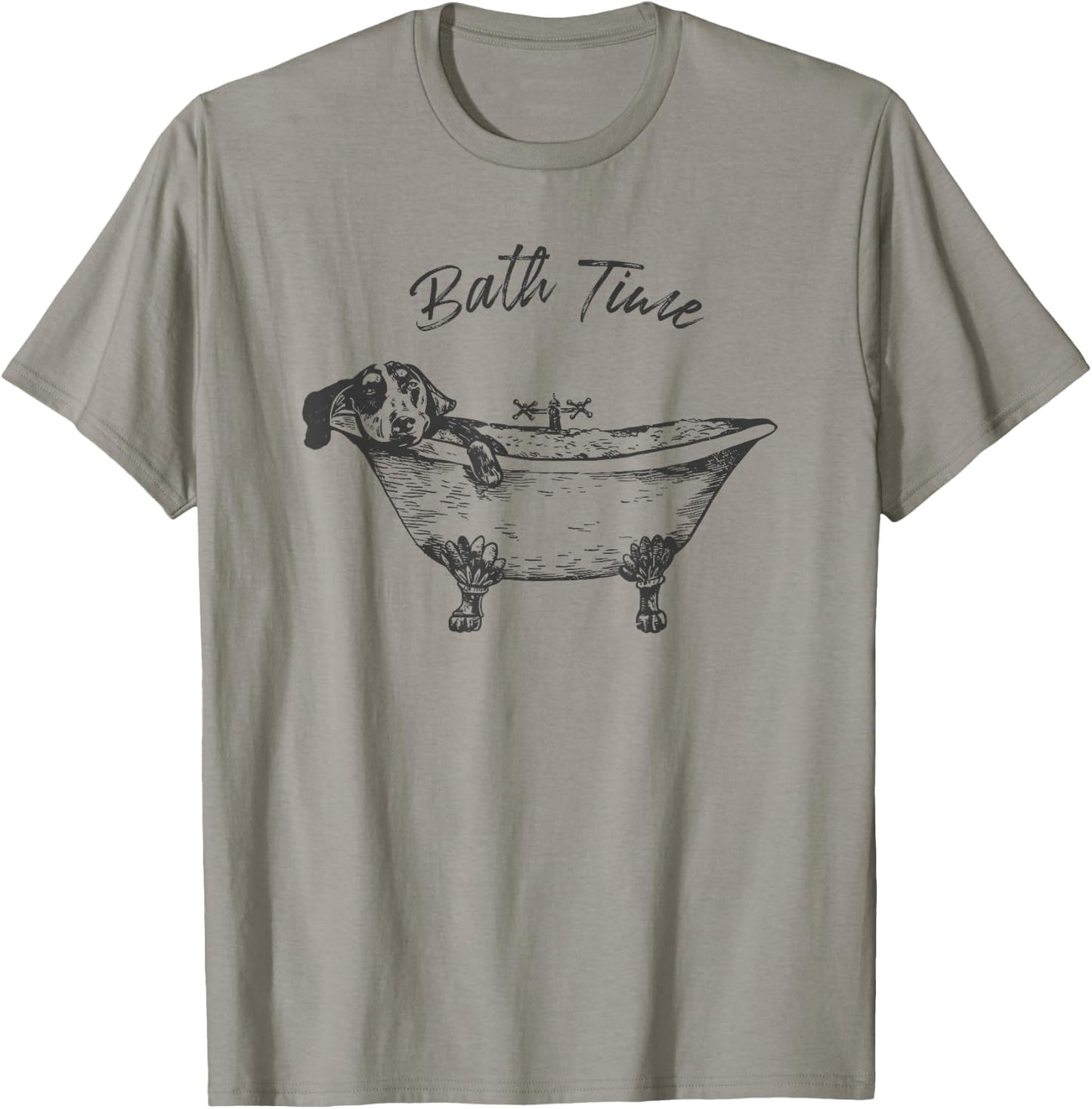 Dog Taking A Bath Dachshund Bathtub Spa Relaxing Bath Time T-Shirt - T-Shirt | Sand