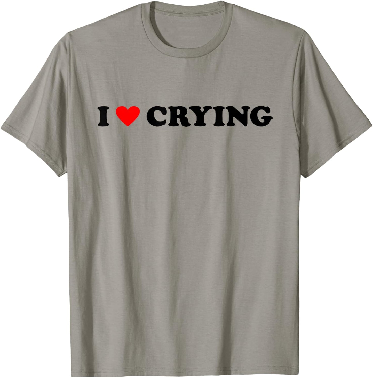 I LOVE CRYING X SELFLOVE Be Yourself Irony , White T-Shirt - T-Shirt | Sand