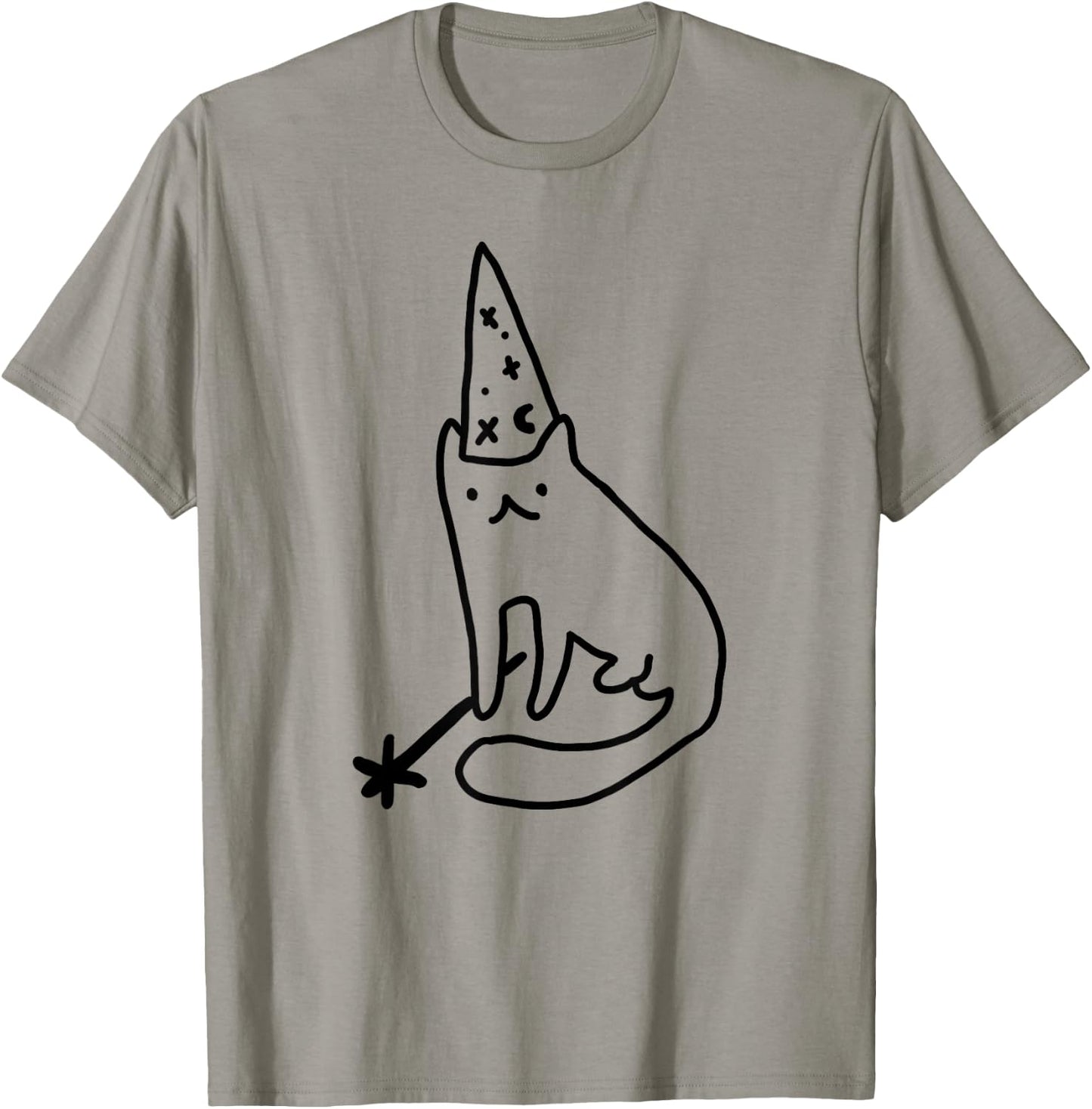 Wizard Cat Funny Meme Drawing T-Shirt - T-Shirt | Sand
