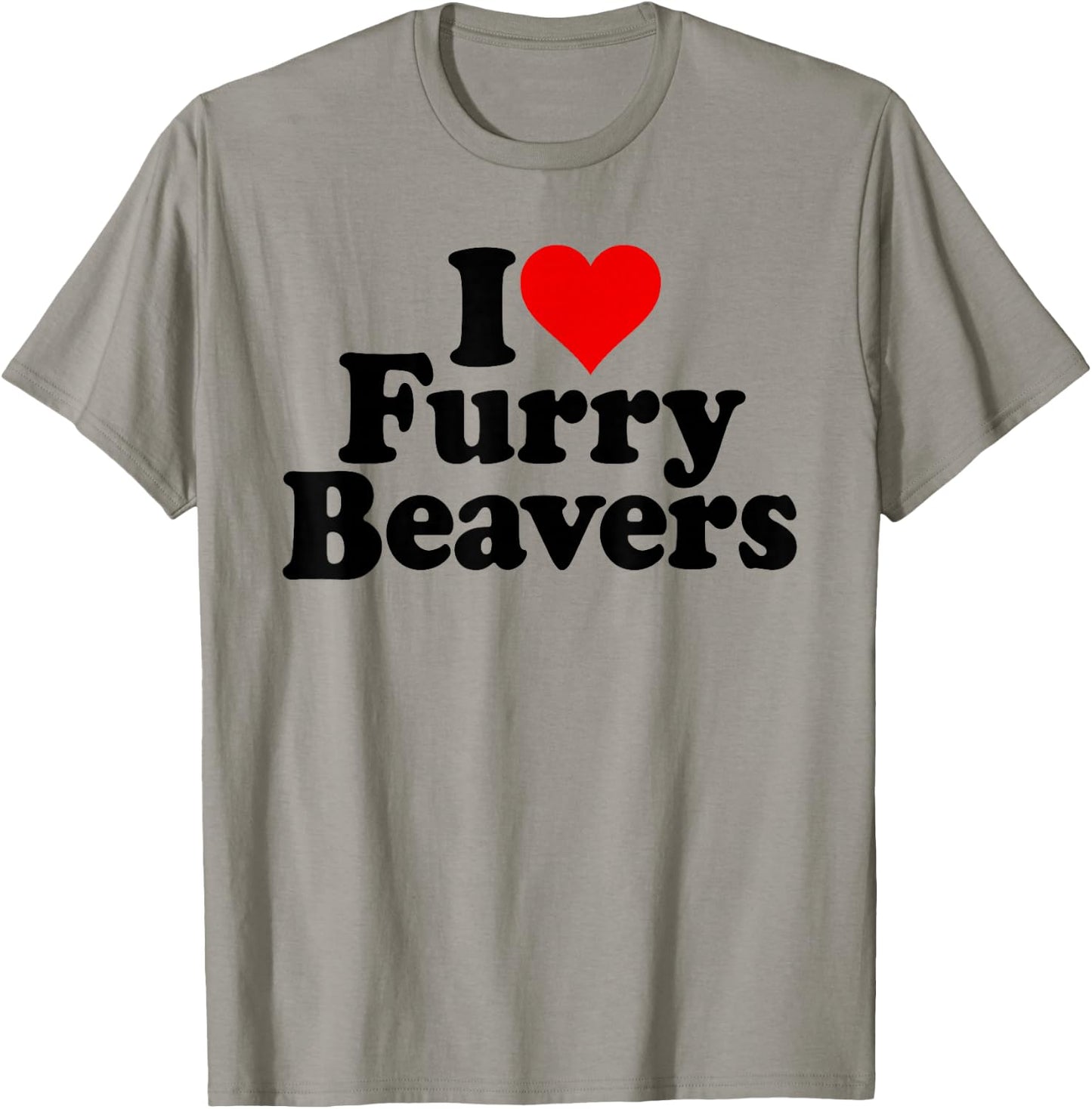 I Love Heart Furry Beavers T-Shirt - T-Shirt | Sand