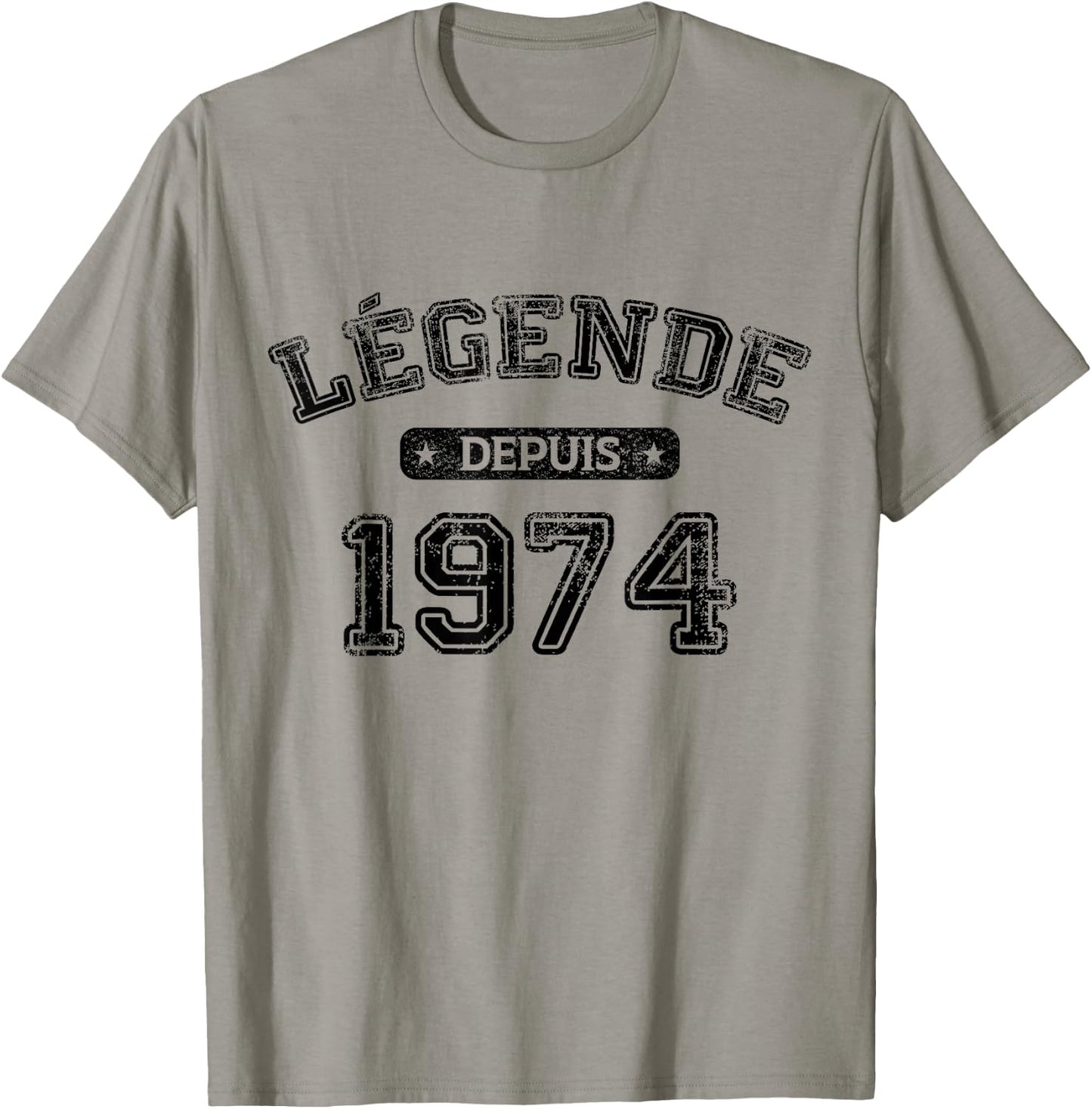 Birthday 50 Years Legend Since 1974 Birthday , grey, S T-Shirt - T-Shirt | Sand