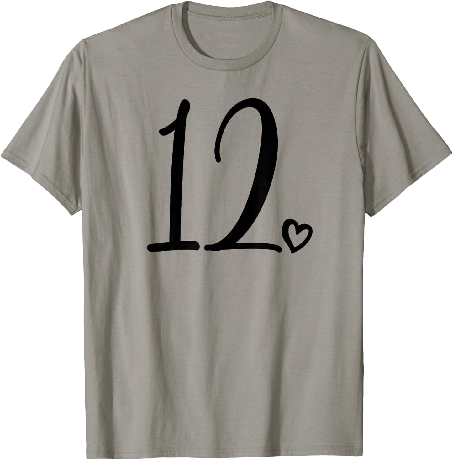 12. Geburtstag Kinder Mädchen Zwölf niedliche Zahl 12 Jahre alt T-Shirt - T-Shirt | Sand