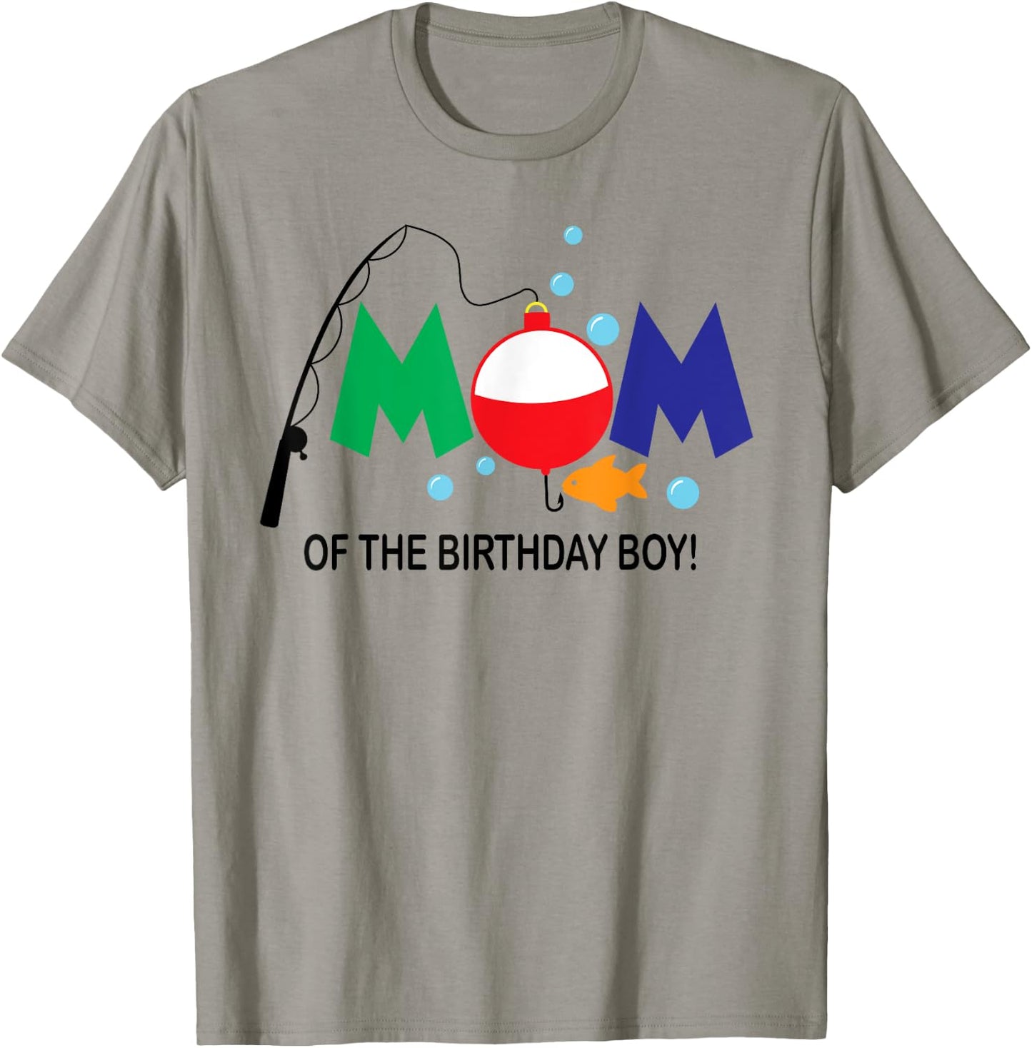 Mom of The Birthday Boy 1st Birthday Fishing Theme Boy T-Shirt - T-Shirt | Sand