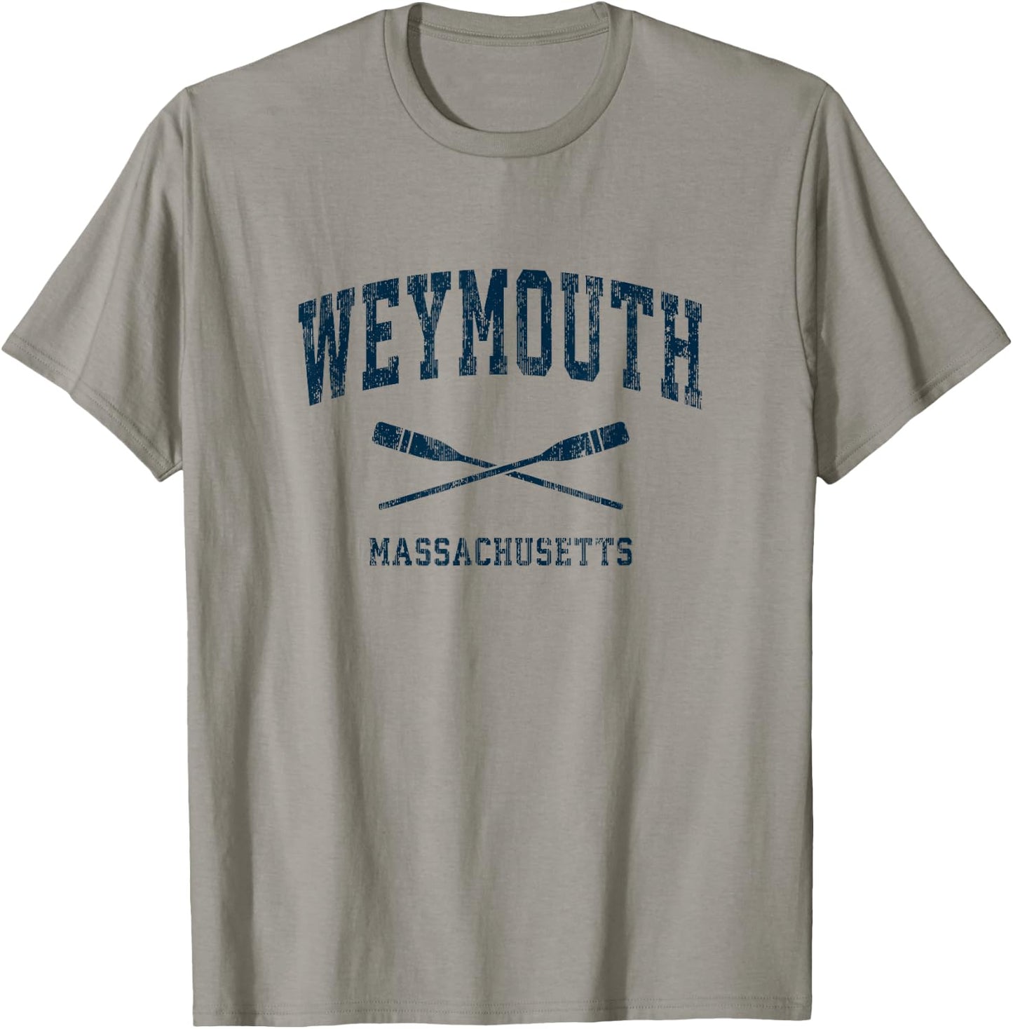 Weymouth Massachusetts Vintage Nautical Paddles Sports Oars T-Shirt - T-Shirt | Sand