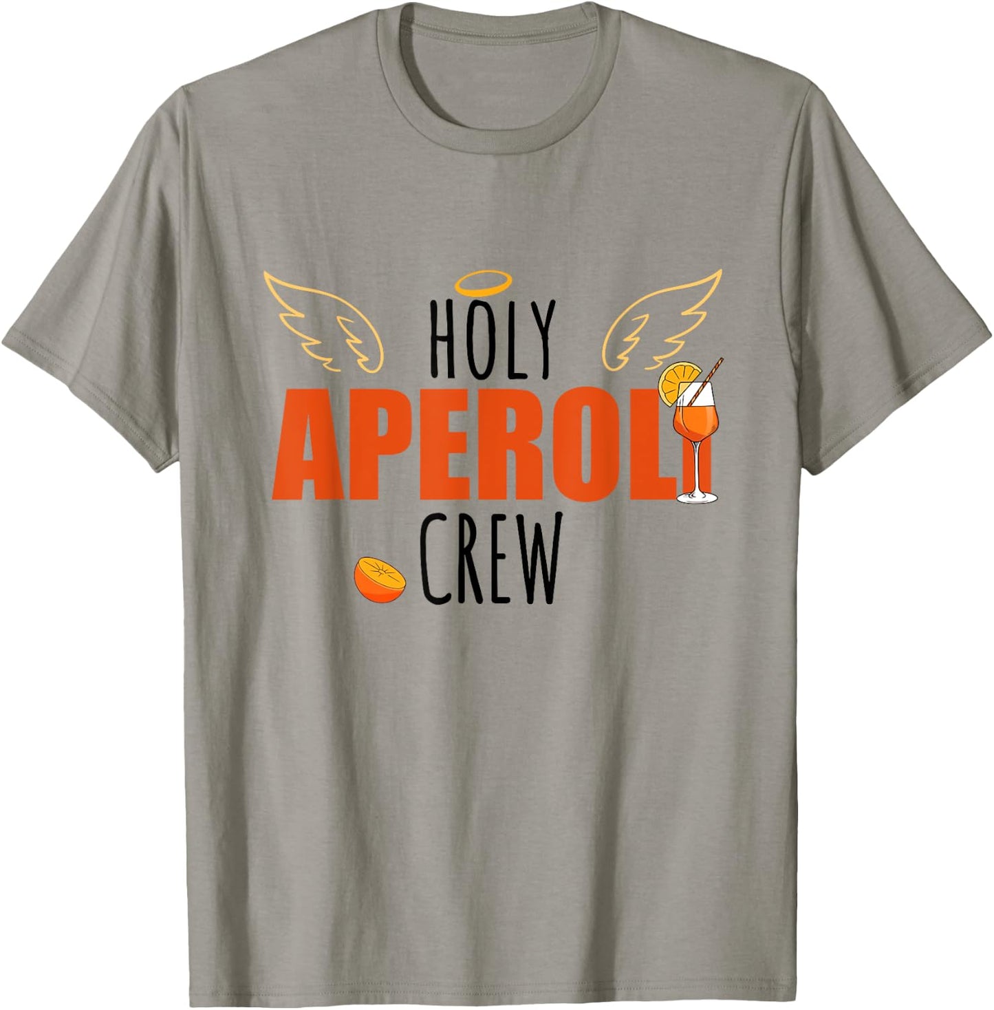 Holy Spritz Aperölchen Spritztour Aperoli Crew , White T-Shirt - T-Shirt | Sand