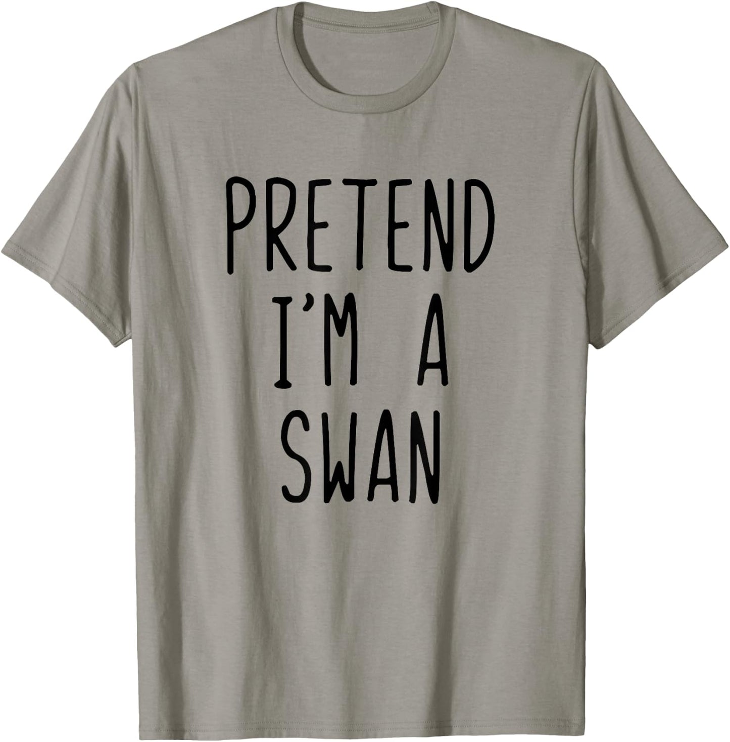 Pretend I'm Swan Costume Halloween Funny Lazy Adult Kids T-Shirt - T-Shirt | Sand