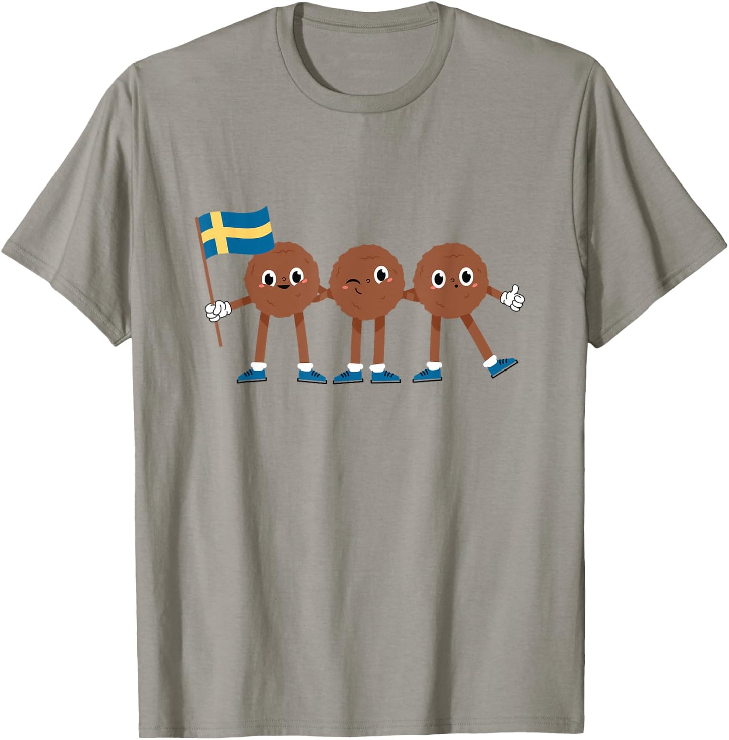 Swedish Flag and Meatballs T-Shirt - T-Shirt | Sand