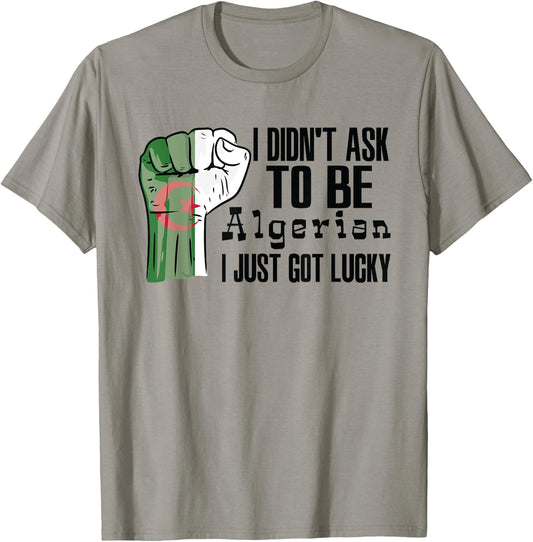 Algerian Algeria Flag Grown Algerian Roots Algerian Patriot T-Shirt - T-Shirt | Sand