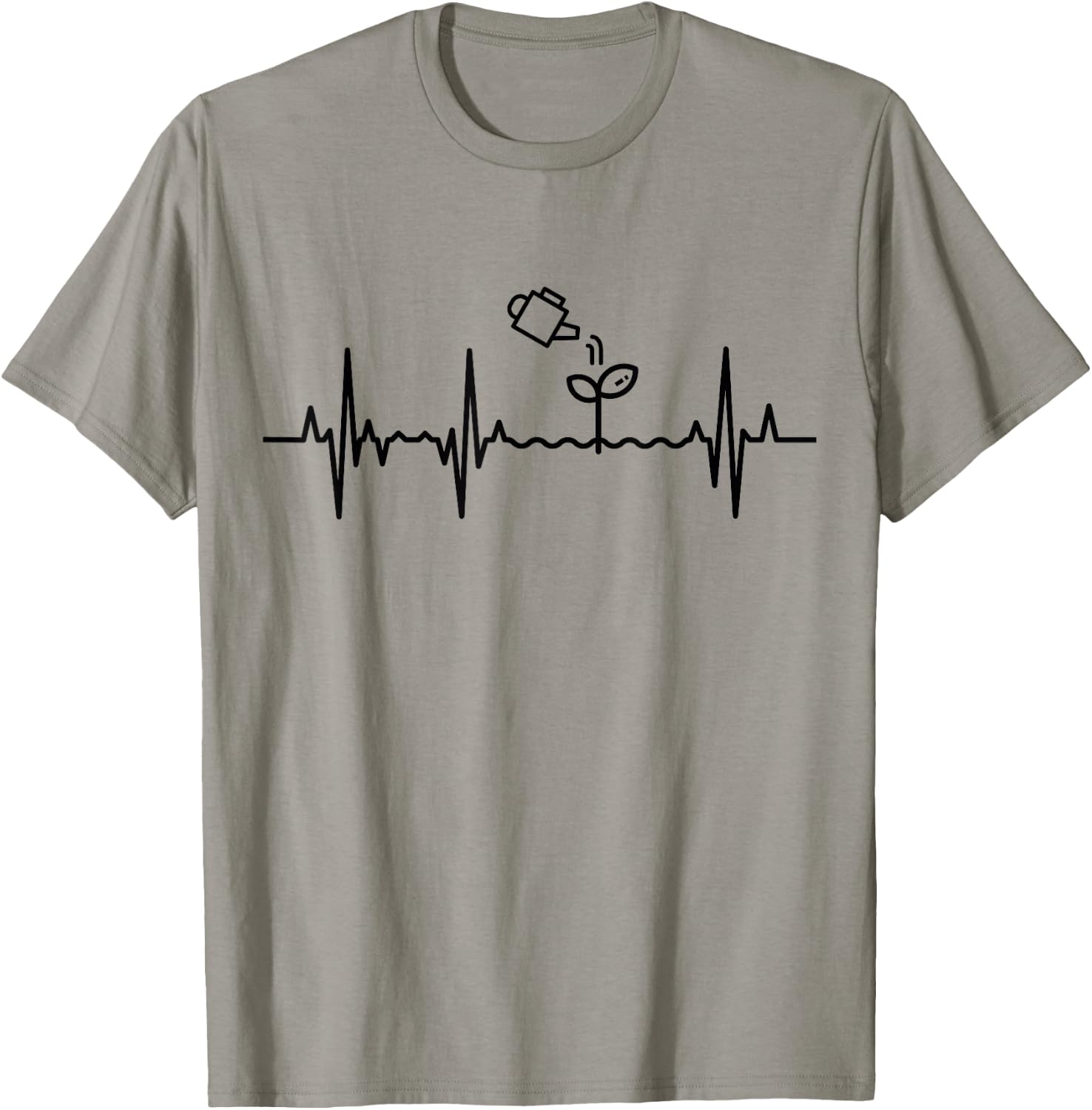 Ligne cardiaque de jardinage Fréquence cardiaque T-Shirt - T-Shirt | Sand