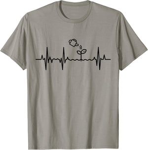Ligne cardiaque de jardinage Fréquence cardiaque T-Shirt - T-Shirt | Sand