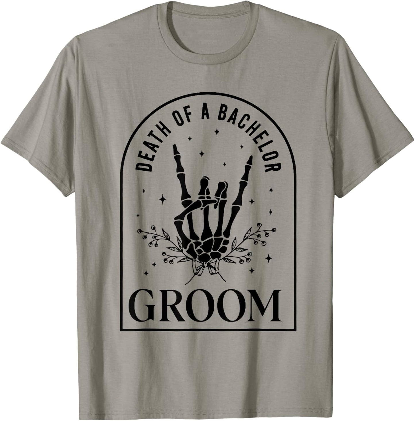 Groom Death of a Bachelor Skeleton Gothic Halloween Party T-Shirt - T-Shirt | Sand