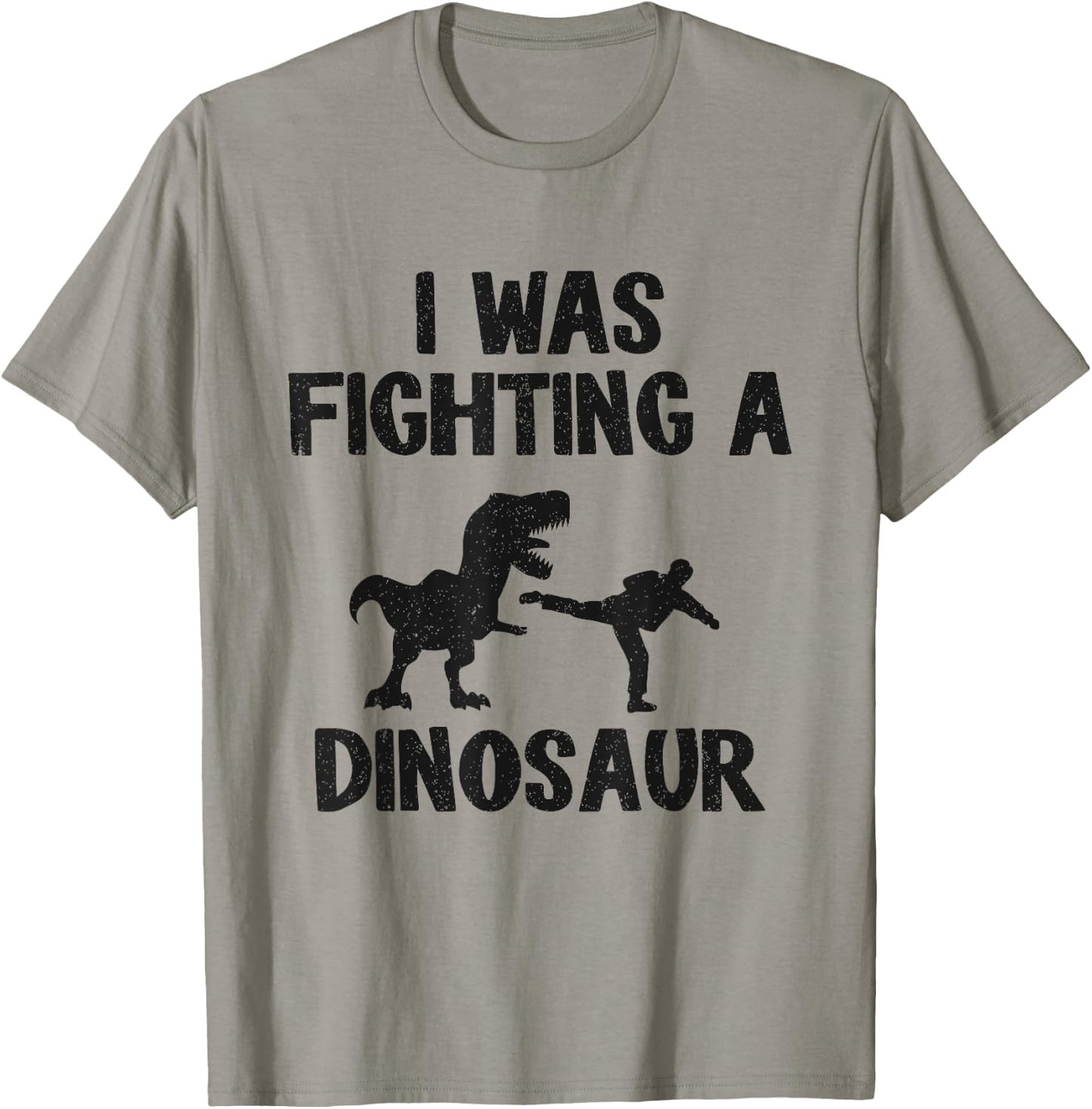 I Was Fighting A Dinosaurier After Surgery Recovery Broken Arm T-Shirt - T-Shirt | Sand