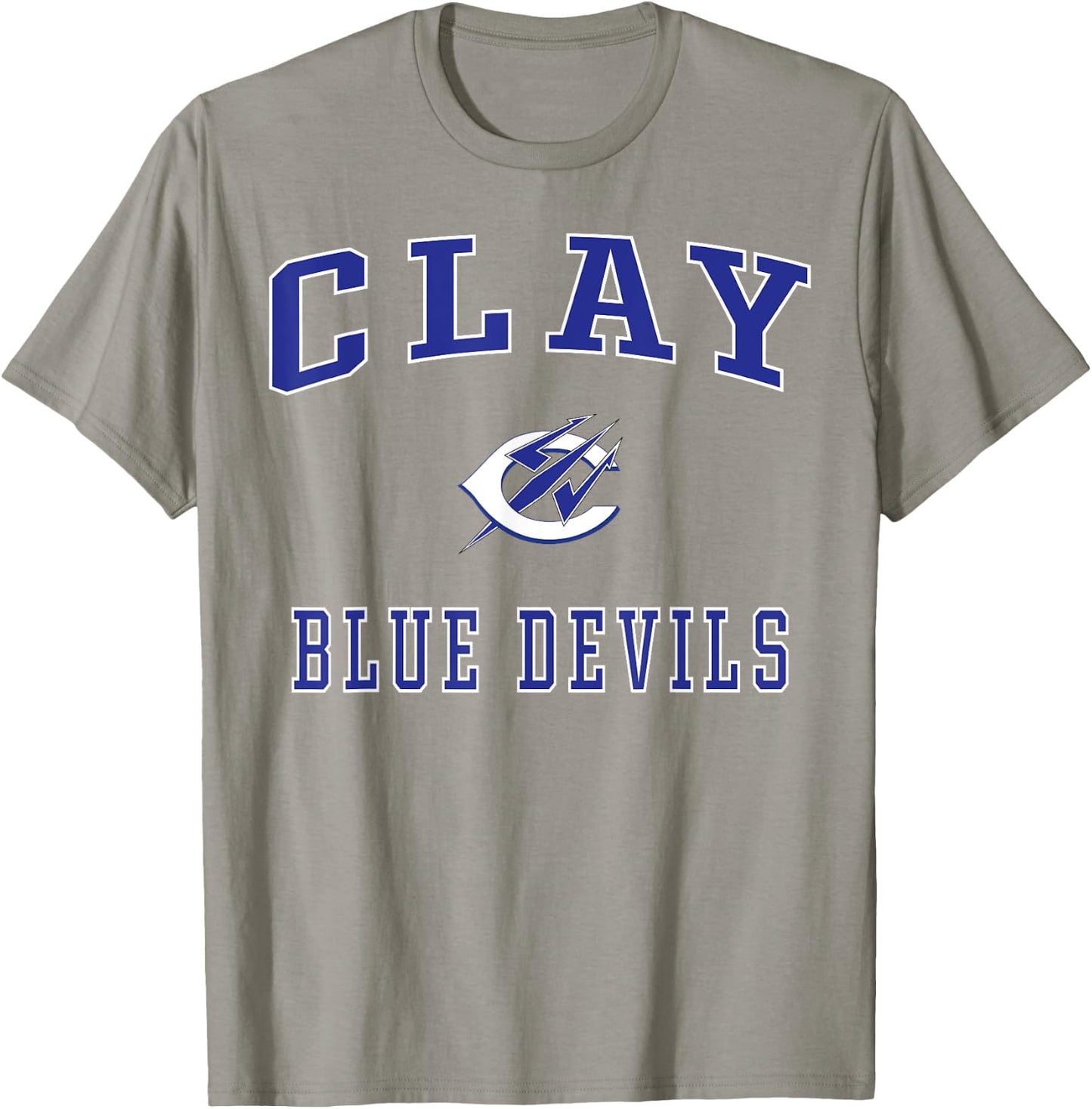 Clay High School Blue Devils T-Shirt - T-Shirt | Sand