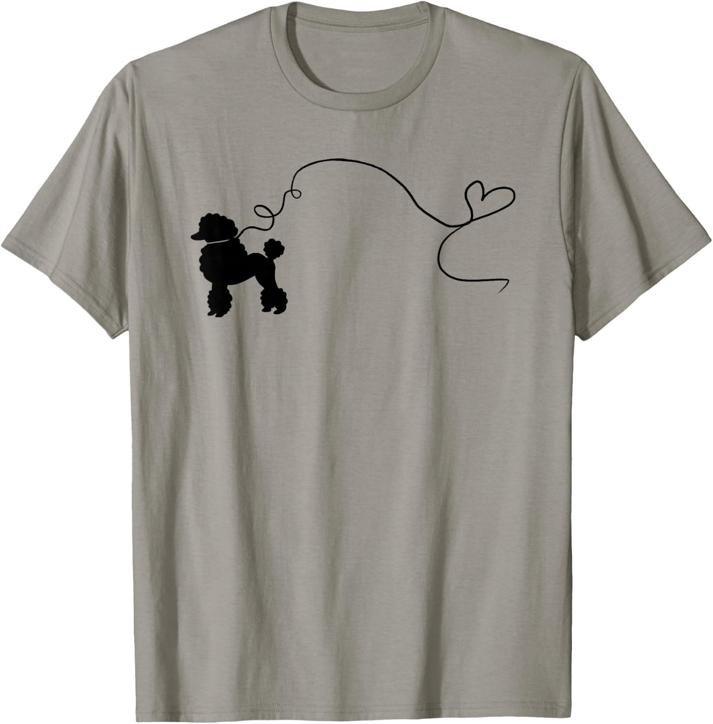 Sock Hop 50s Costume Poodle Shirt Cute Poodle 1950's Heart T-Shirt - T-Shirt | Sand
