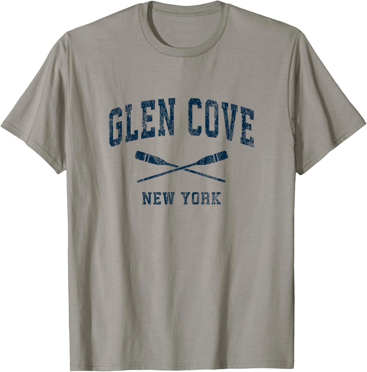 Glen Cove New York Vintage Nautical Paddles Sports Oars T-Shirt - T-Shirt | Sand