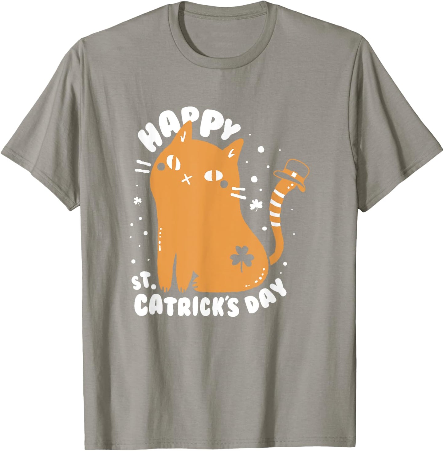 Happy St. Catrick's Day Funny St Patrick's Day Cat T-Shirt - T-Shirt | Sand