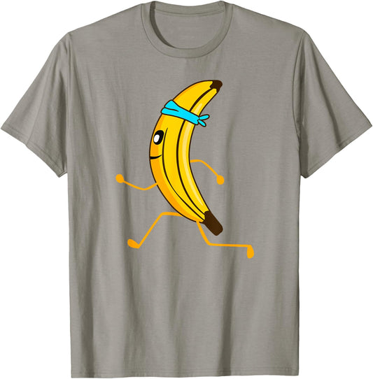 Running Banana Funny Run jooging athletes T-Shirt - T-Shirt | Sand
