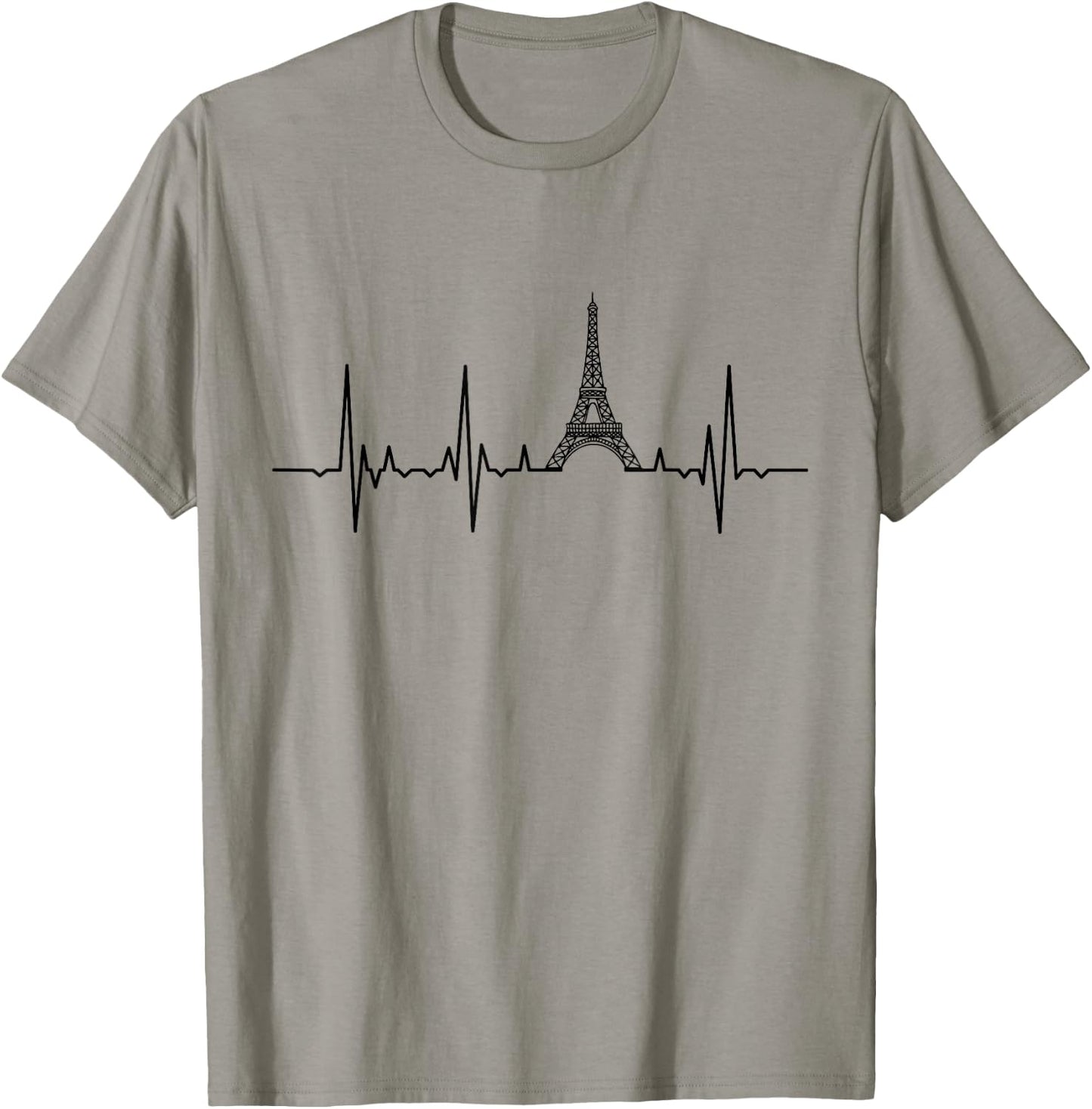 Eiffelturm Herzschlag Paris Herzklopfen Frankreich T-Shirt - T-Shirt | Sand