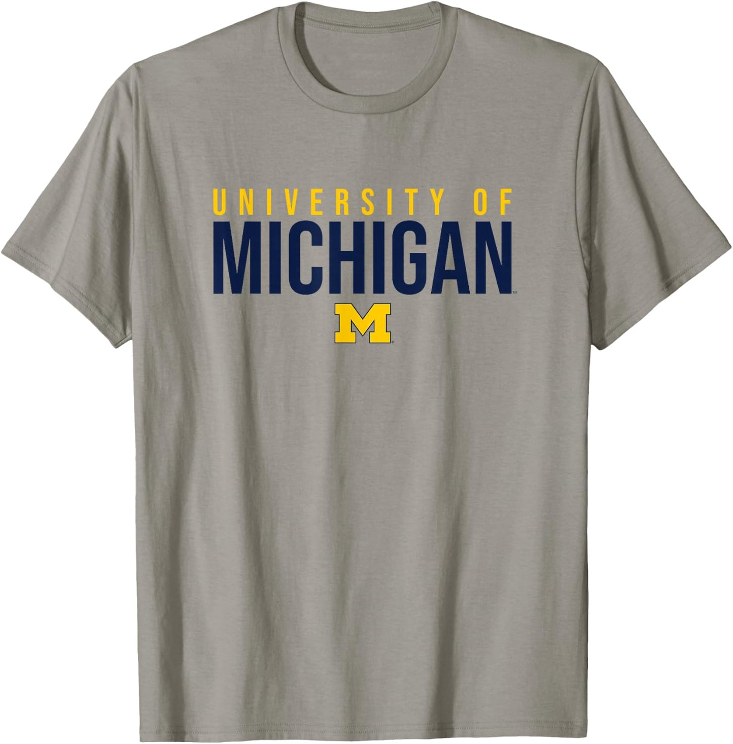 University of Michigan Wolverines Stacked T-Shirt - T-Shirt | Sand