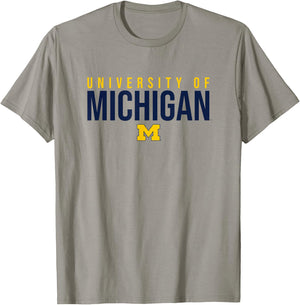University of Michigan Wolverines Stacked T-Shirt - T-Shirt | Sand