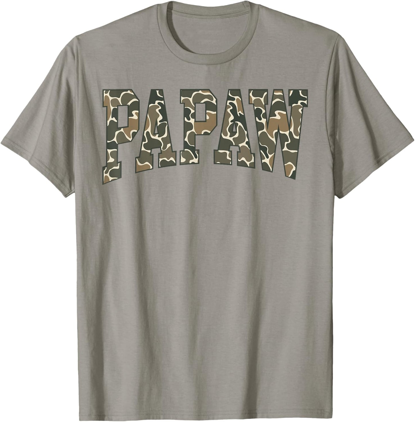 Papaw Camo Camouflage Father's Day Grandfather T-Shirt - T-Shirt | Sand