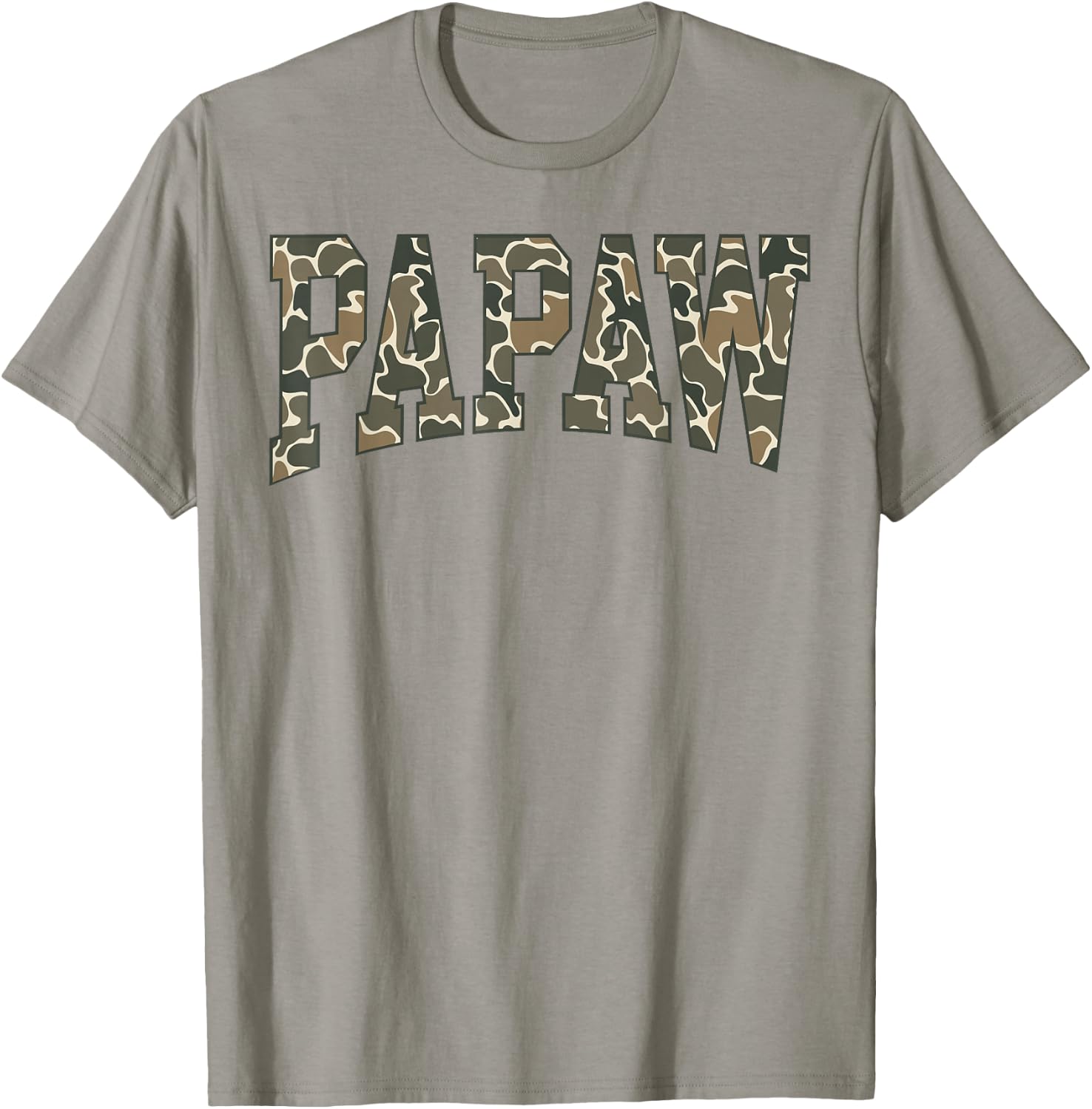 Papaw Camo Camouflage Father's Day Grandfather T-Shirt - T-Shirt | Sand