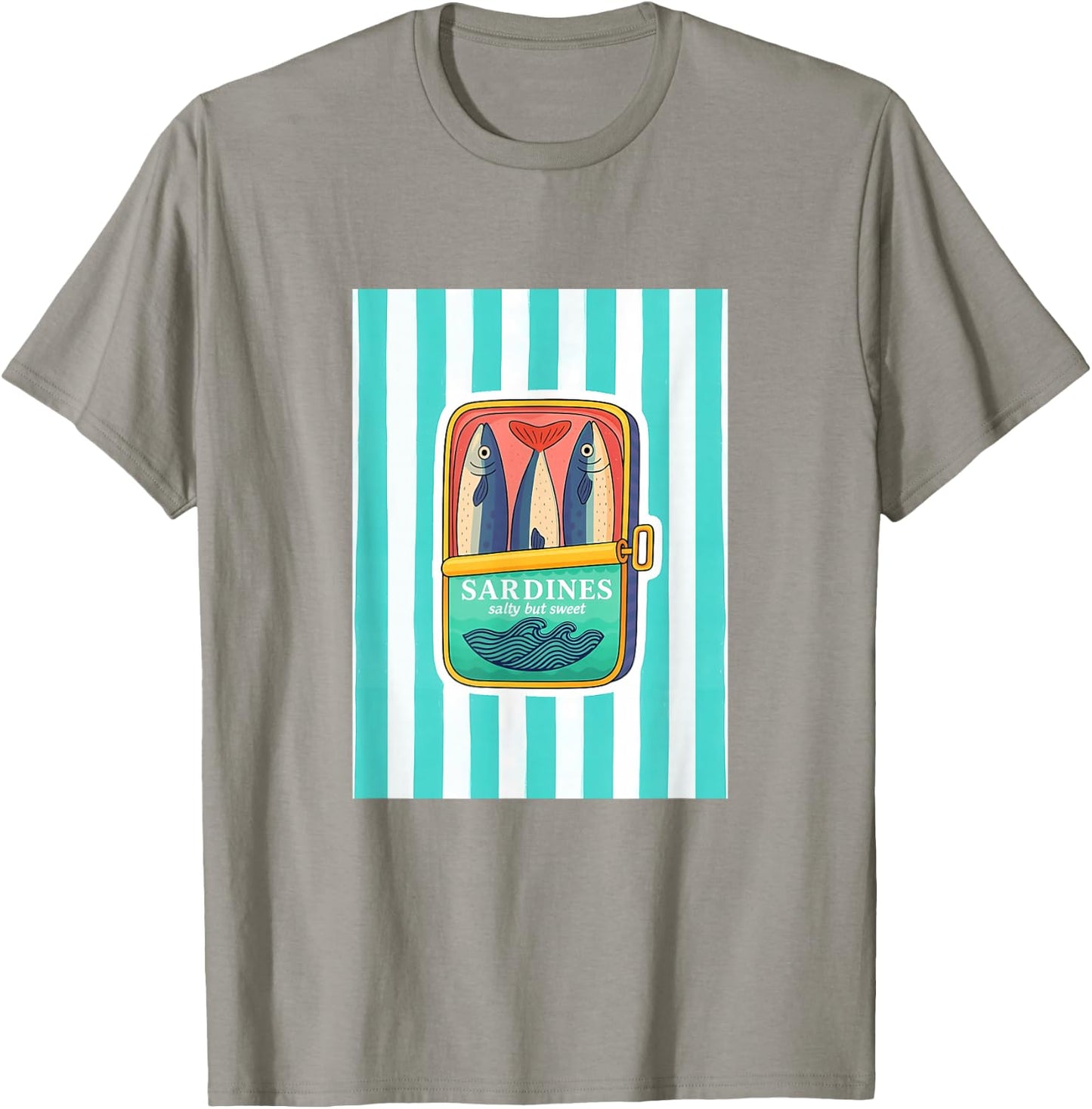 Sardines Tinned Fish Retro Graphic Summer Women T-Shirt - T-Shirt | Sand