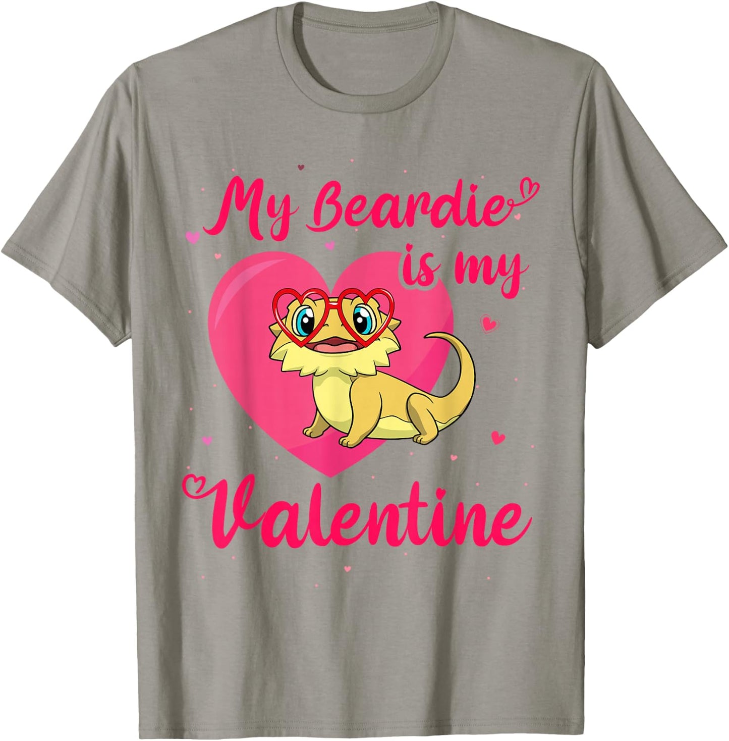 Bearded Dragon Valentines Day Beardie Cute Lizard Valentine T-Shirt - T-Shirt | Sand
