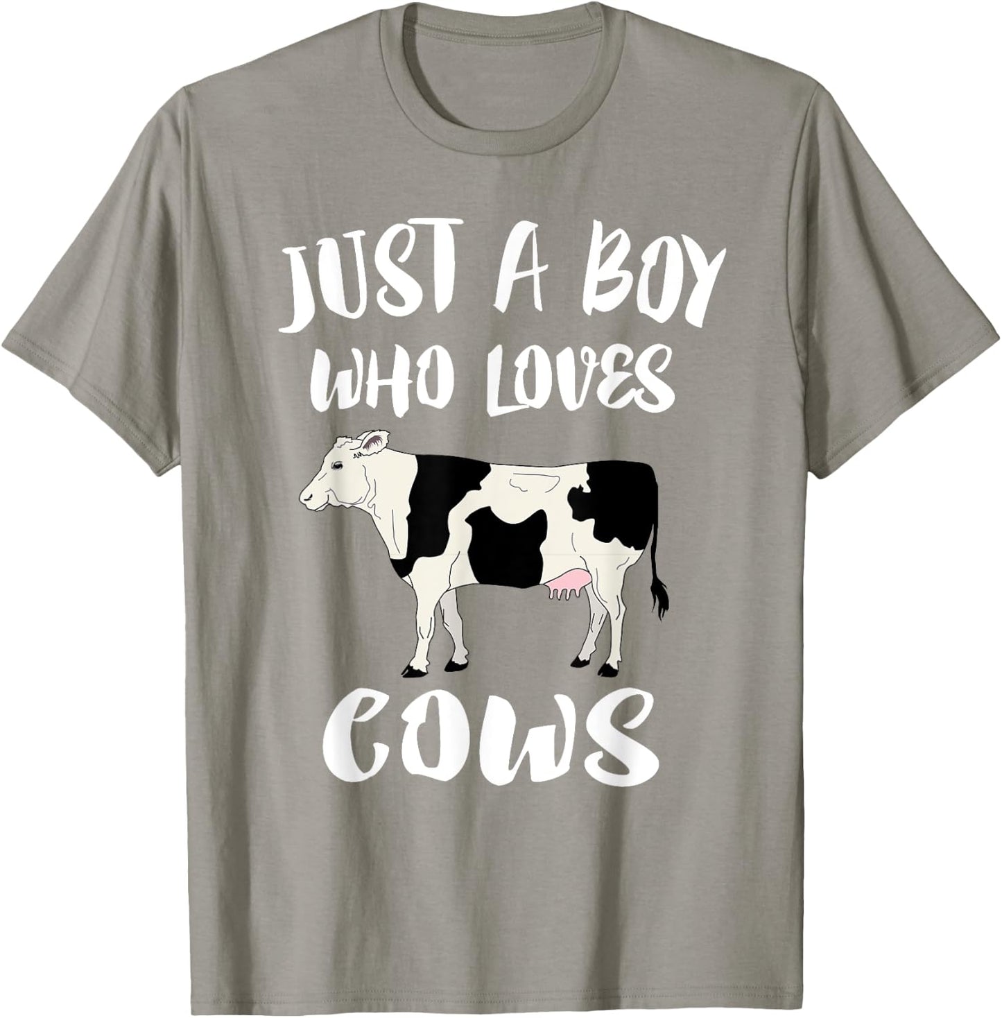 Just A Boy Who Loves Cows Animal Lover Farm Gift T-Shirt - T-Shirt | Sand