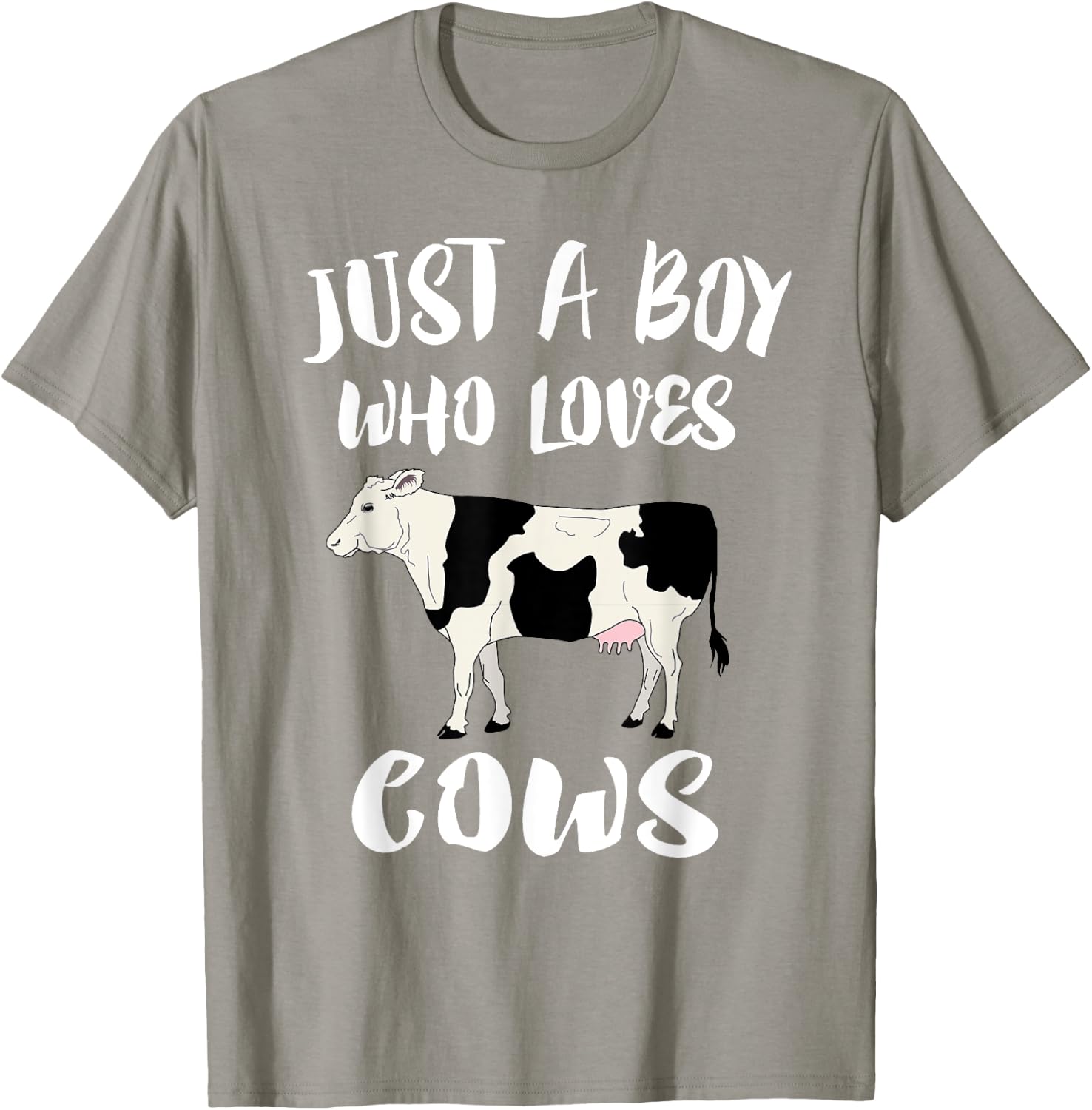 Just A Boy Who Loves Cows Animal Lover Farm Gift T-Shirt - T-Shirt | Sand