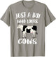 Just A Boy Who Loves Cows Animal Lover Farm Gift T-Shirt - T-Shirt | Sand