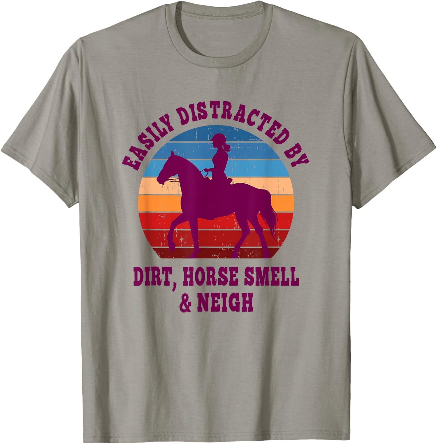 Retro Horse Smell And Neigh Horse Girl T-Shirt - T-Shirt | Sand