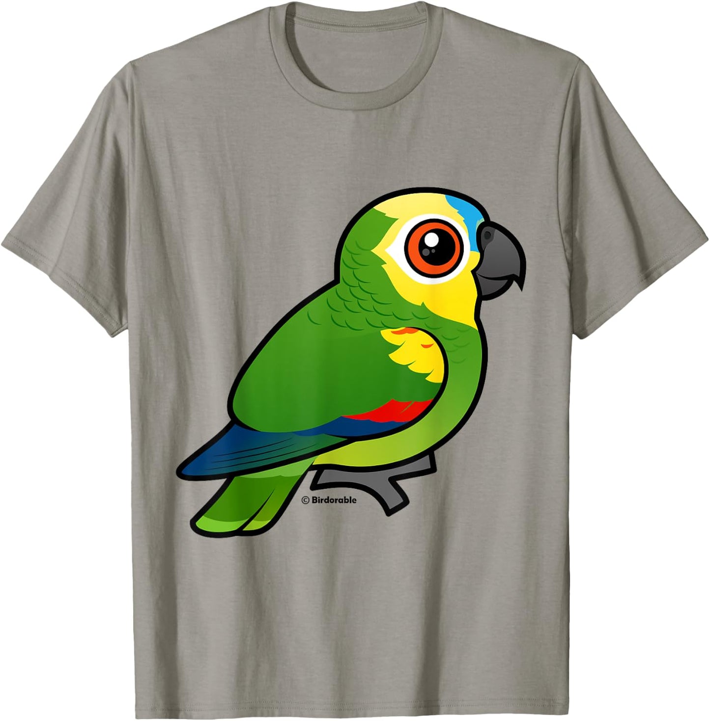 Cute Cartoon Blue-fronted Parrot Birdorable Conure Bird T-Shirt - T-Shirt | Sand