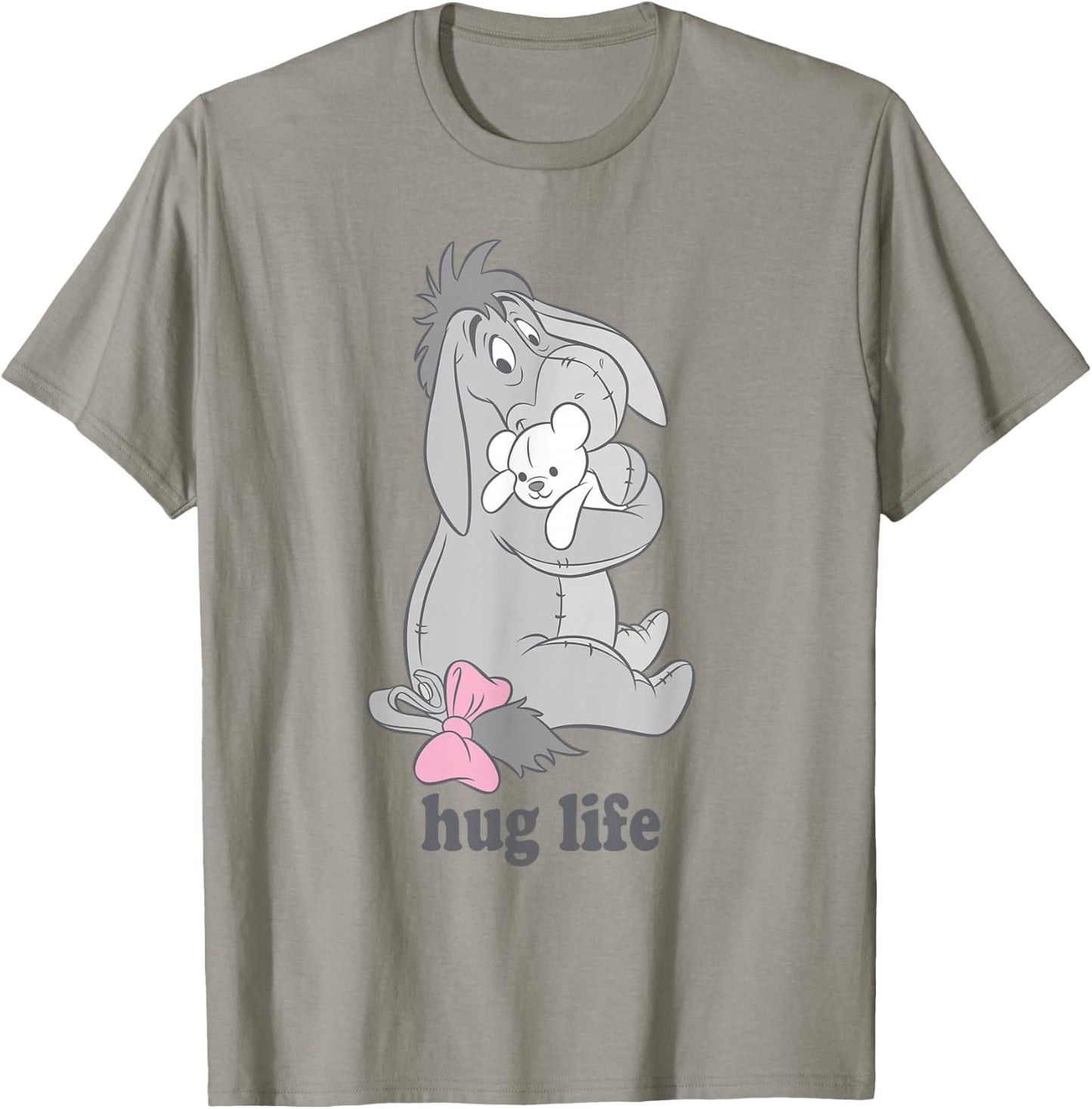 Disney Winnie The Pooh Eeyore Hug Life Valentine's Day , White T-Shirt - T-Shirt | Sand