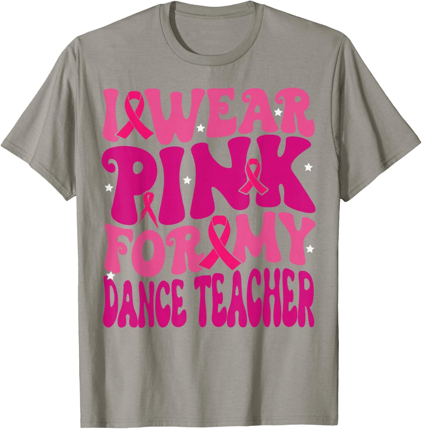 I Wear Pink for My Dance Teacher Breast Cancer Girl Kids T-Shirt - T-Shirt | Sand