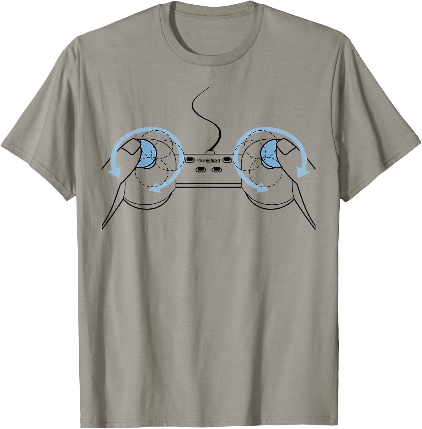 Ladies Funny Chest Joystick , white, S T-Shirt - T-Shirt | Sand