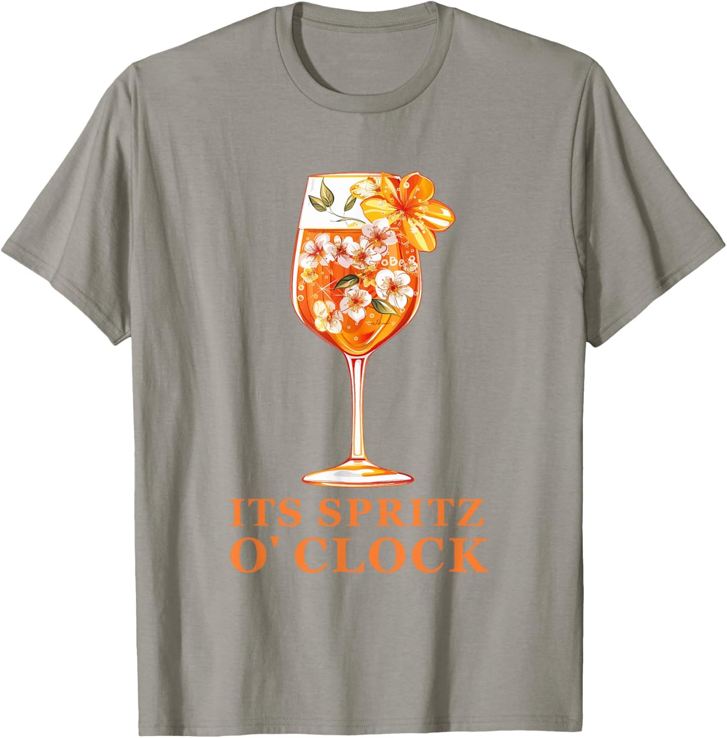 Its Spritz O Clock Aperrollin Outfit for Cocktail Sayings , White, S T-Shirt - T-Shirt | Sand