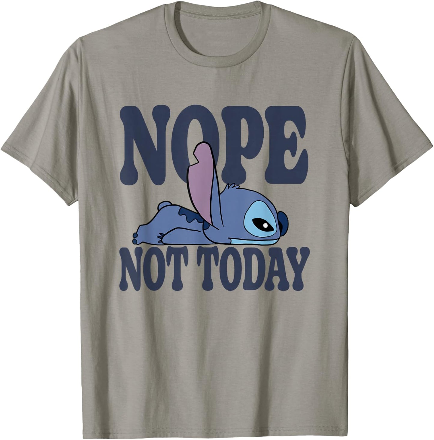 Disney Lilo & Stitch Nope Not Today Sleepy Stitch T-Shirt - T-Shirt | Sand