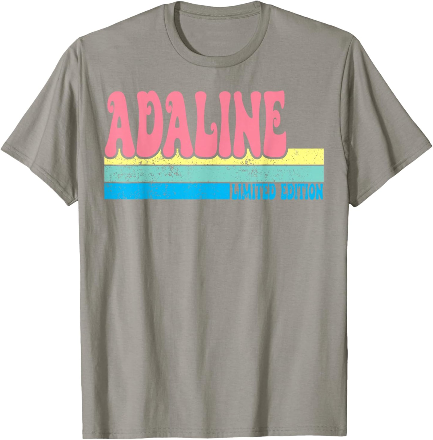 ADALINE Name Personalized Cute Idea Groovy Women ADALINE T-Shirt - T-Shirt | Sand