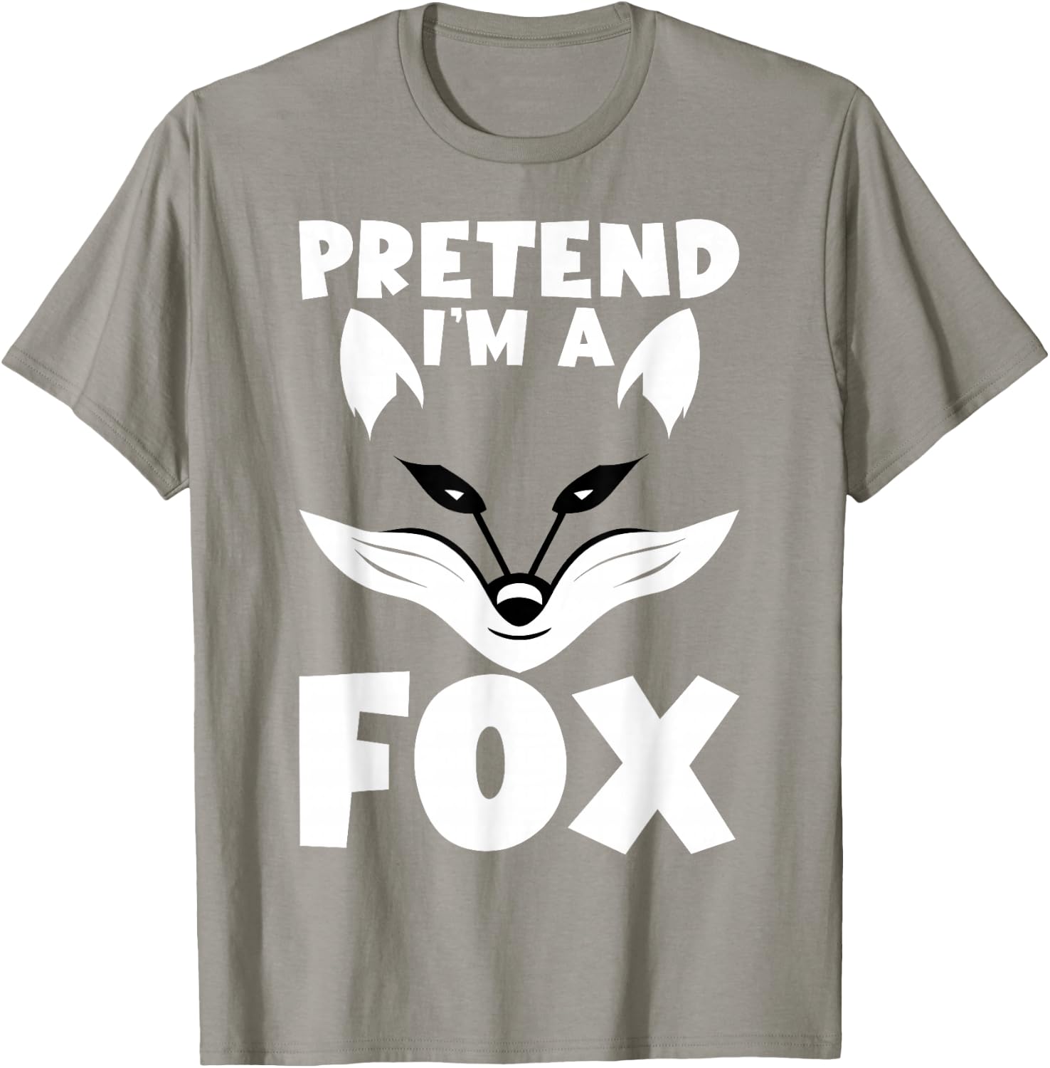 Funny Pretend I'm A Fox Cosplay DIY Halloween Costume Day T-Shirt - T-Shirt | Sand