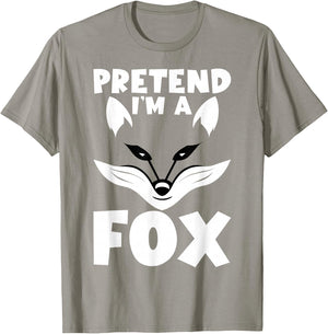 Funny Pretend I'm A Fox Cosplay DIY Halloween Costume Day T-Shirt - T-Shirt | Sand