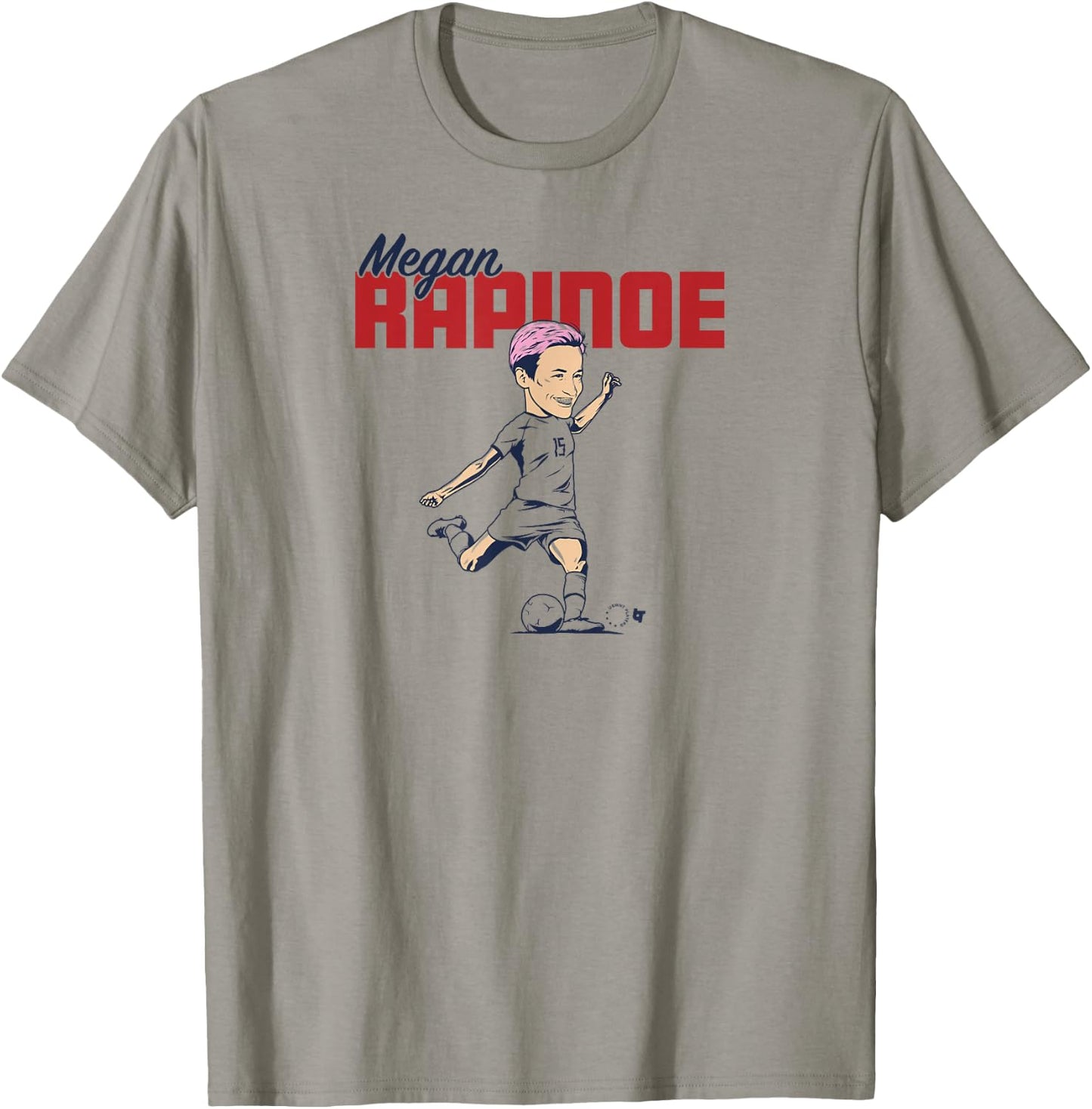Megan Rapinoe: Caricature - USWNT Players Association Soccer T-Shirt - T-Shirt | Sand
