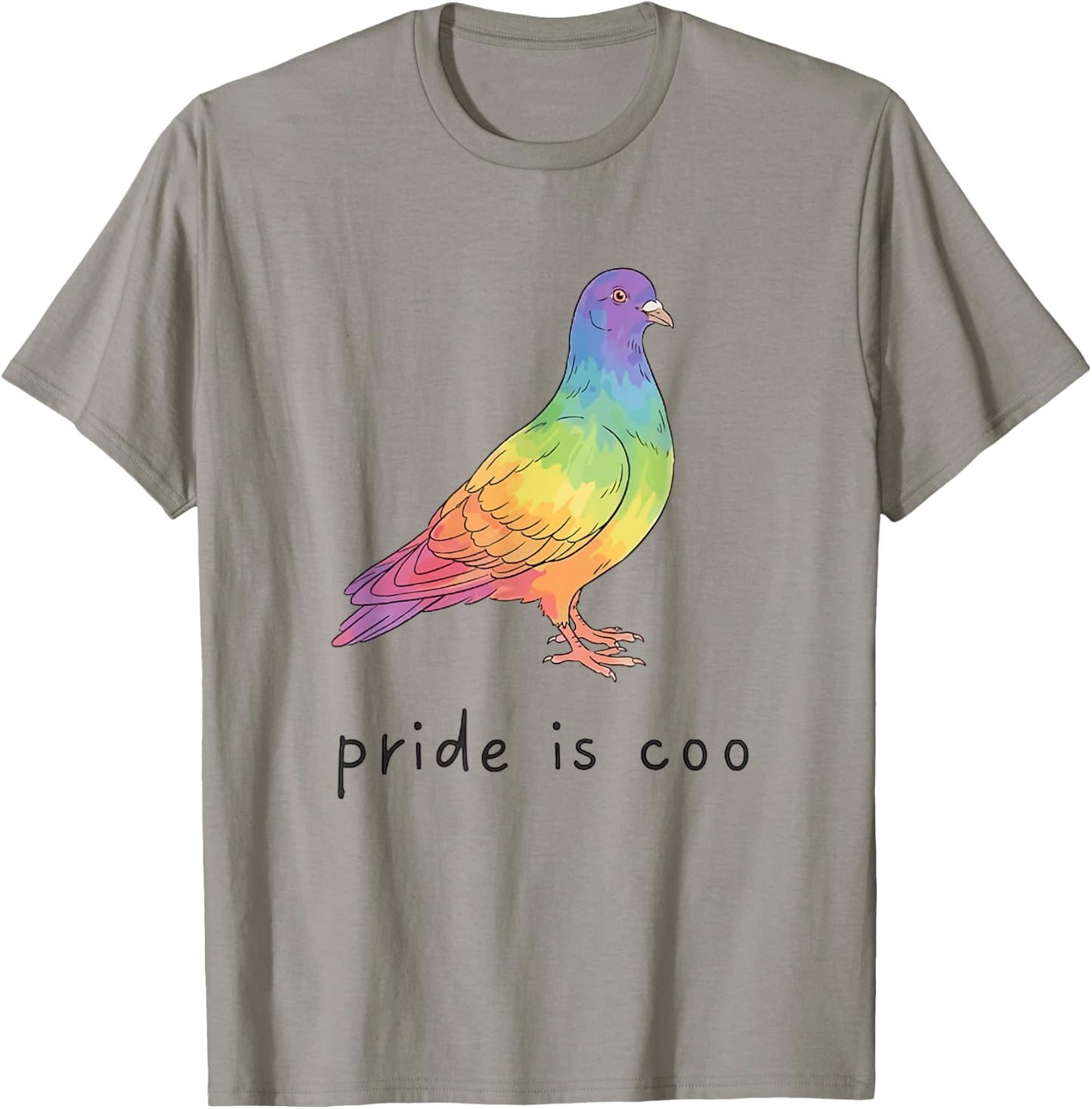 Pride is Coo Pigeon Funny LGBTQ Pride Month LGBT Ally T-Shirt - T-Shirt | Sand