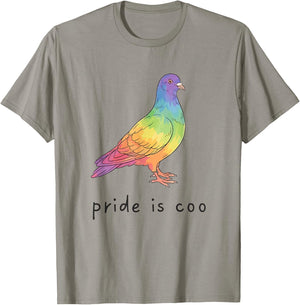 Pride is Coo Pigeon Funny LGBTQ Pride Month LGBT Ally T-Shirt - T-Shirt | Sand