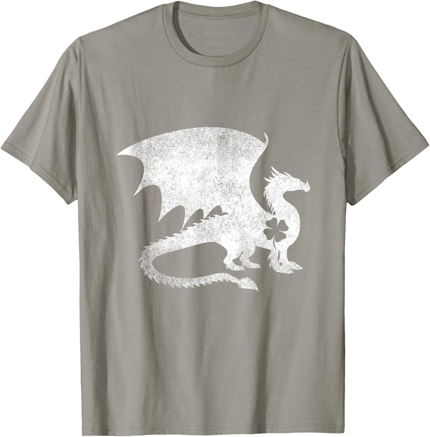 Dragon Silhouette Lucky Shamrock St. Patrick's Day T-Shirt - T-Shirt | Sand