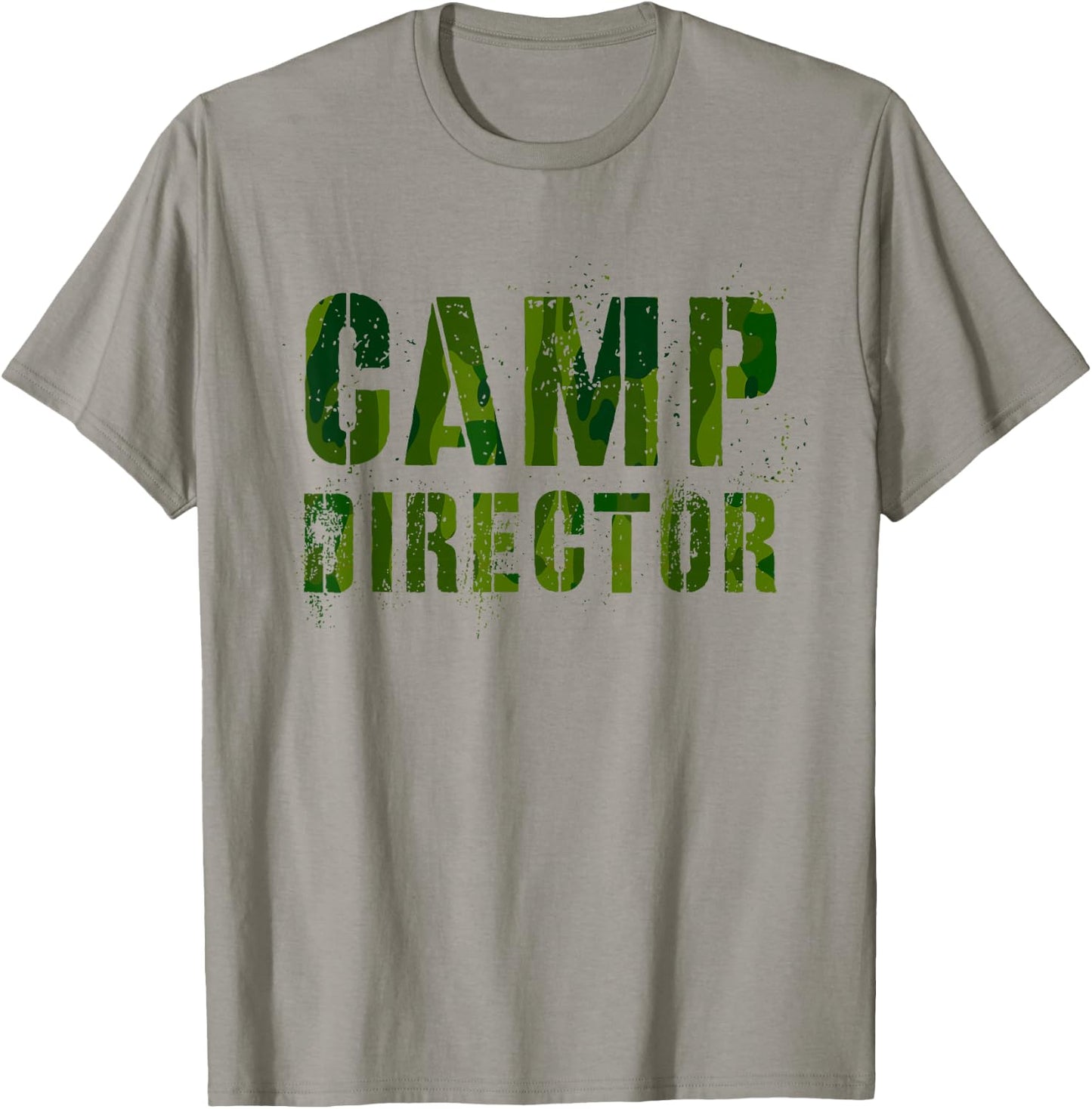 Camo CAMP DIRECTOR Camping Host Chaos Coordinator Crew CEO T-Shirt - T-Shirt | Sand